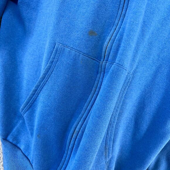 Vintage Las Vegas Sweatshirt Mens Extra Large Blue Black Zip Hoodie Spellout 90s - Picture 11 of 16